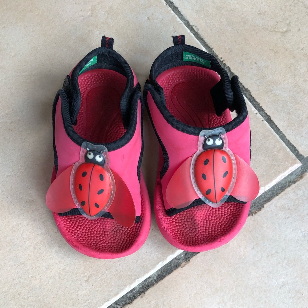 European made super cute lady bugs sandals